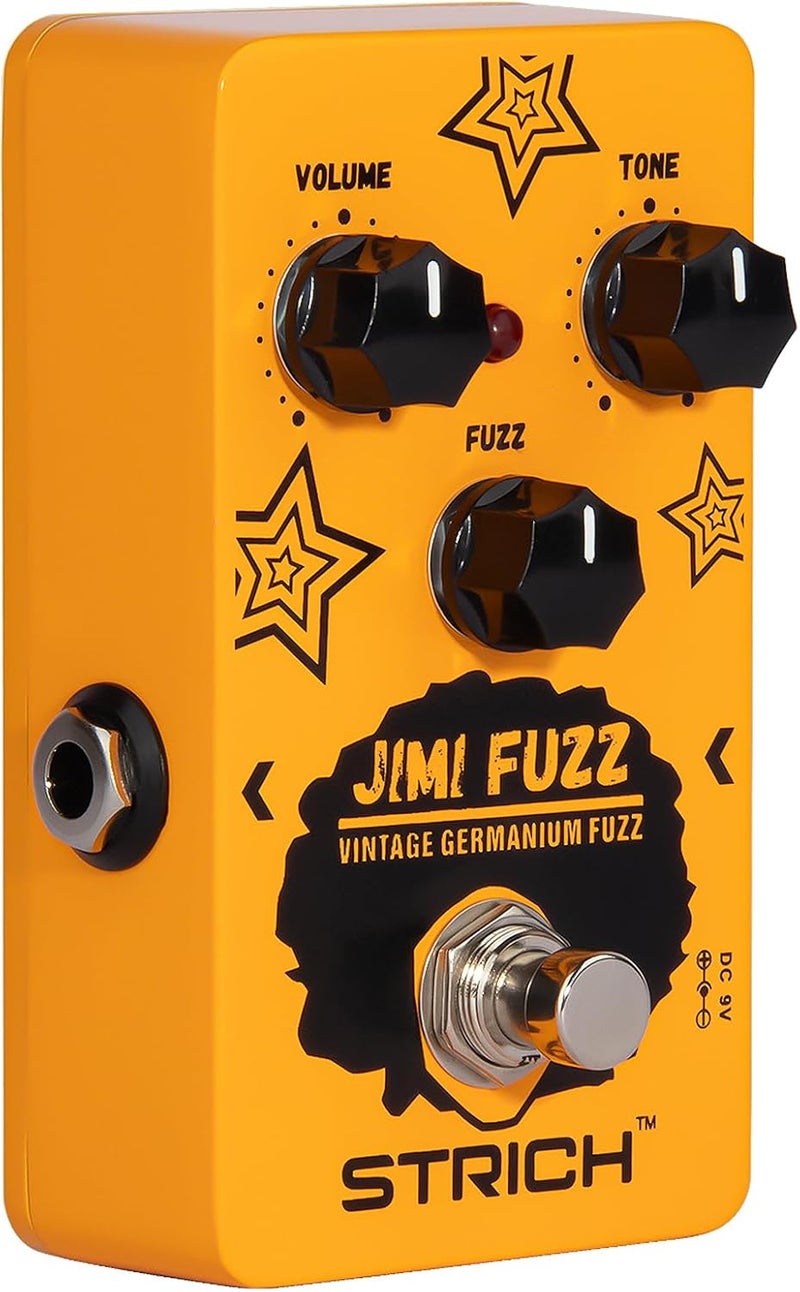 STRICH Jimi Fuzz Guitar Pedal, Compact Electric Guitar Mini Fuzz, Classic Sound, Adjustable Vol/Tone/Gain Controls, True Bypass for Electric Guitar, Orange - Image 1